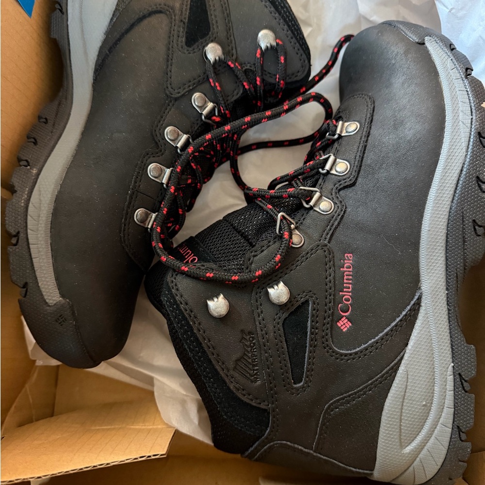 Columbia Black Hiking Boots with Pink Accents